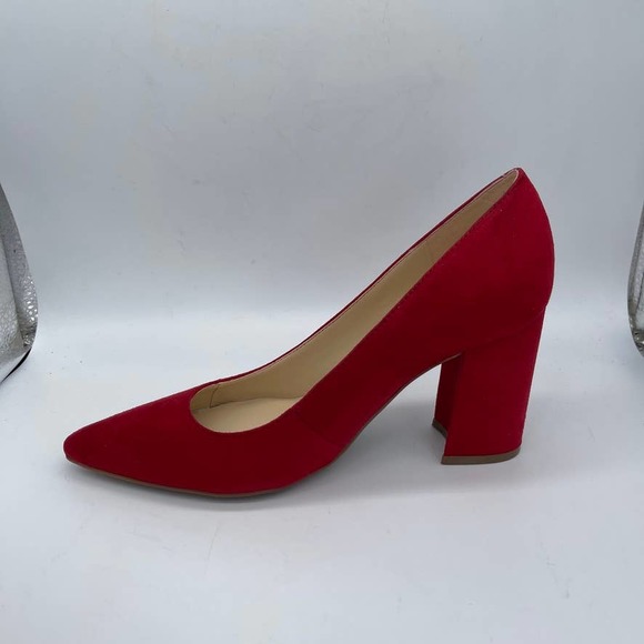 Nine West Shoes - Nine West Cecilee Womens Size 5.5 Red Faux Suede Pointed Closed Toe Pumps NEW
